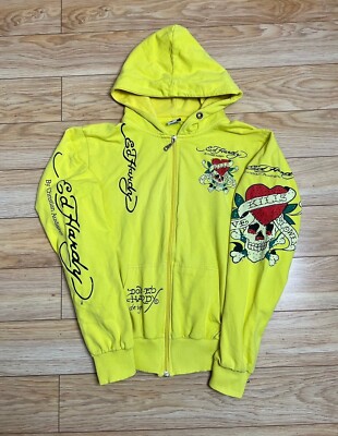 Rare Vintage Ed Hardy Love Kills Y2K Rhinestone Drip Hoodie | eBay