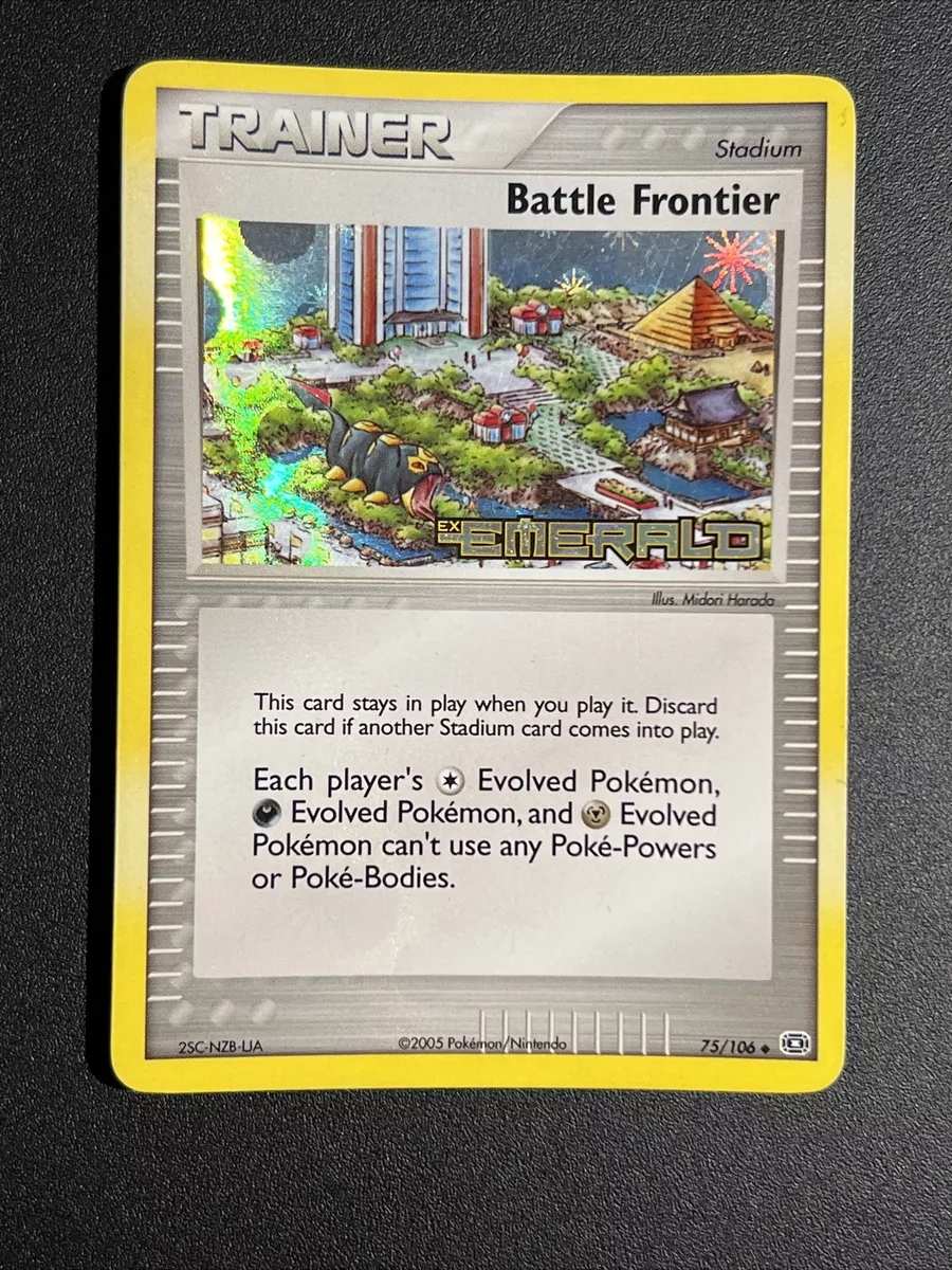 Pokemon Rare Holo Battle Frontier Trainer Stamp Ex Emerald Stamped 75/106