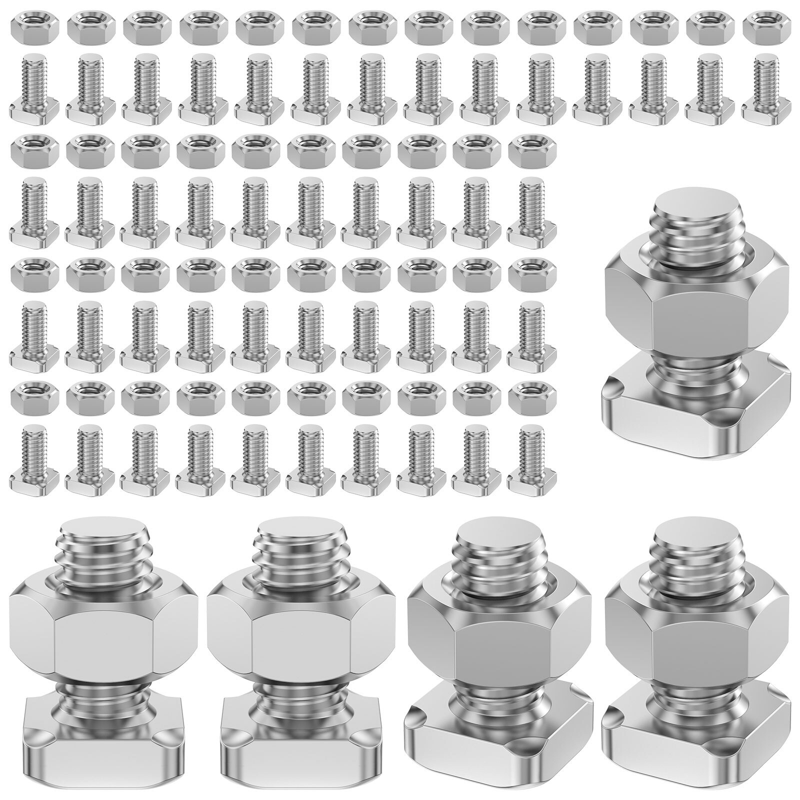 50X Greenhouse Bolts Nuts Set Bolts and Nuts Tool Accessory Set for