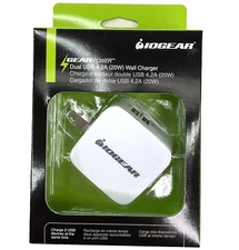 IOGEAR GearPower Dual USB 4.2A (20W) Wall Charger (GPAW2U4) - NEW, SEALED