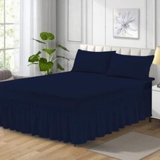 Extra Deep Fitted Valance Sheet Bed Sheet Single Double King Super King UK Size
