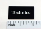 Technics Turntable Logo Badge For Dust Cover Custom Made Silver Aluminum 1 x .5"