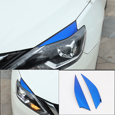 2016-2019 FOR NISSAN SENTRA blue steel Front Eyebrow headlight eyelid cover 2PCS