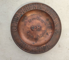 Aschenbecher Reklame CFH C. F. Hutschenreuther Besteck Aue Erzgebirge Kupfer