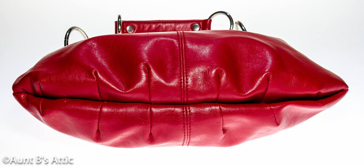 Vintage 80's-90's Giannini Red Faux Leather Satchel Style