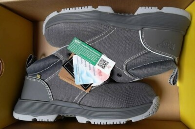 NEW Dr. Martens HARPER SD Safety Toe Grey Industrial Work Boots 38 Mens 6 or W 7