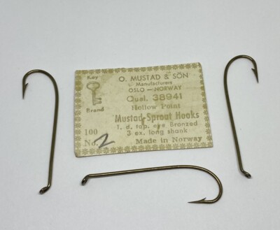 Mustad 38941 streamer fly hooks Sproat Bend #14-6 (not in original package)