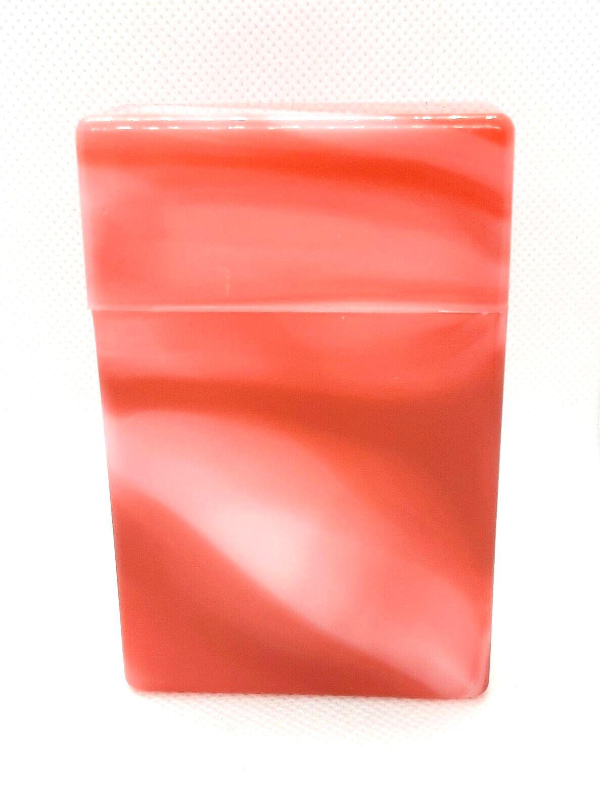 Nulite King Size Red Marble Flip Top Plastic Cigarette Case  
