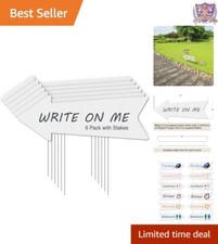 Blank Arrow Signs Metal 17x6 Inches 6 Pack DIY Directional Wedding Yard Signs