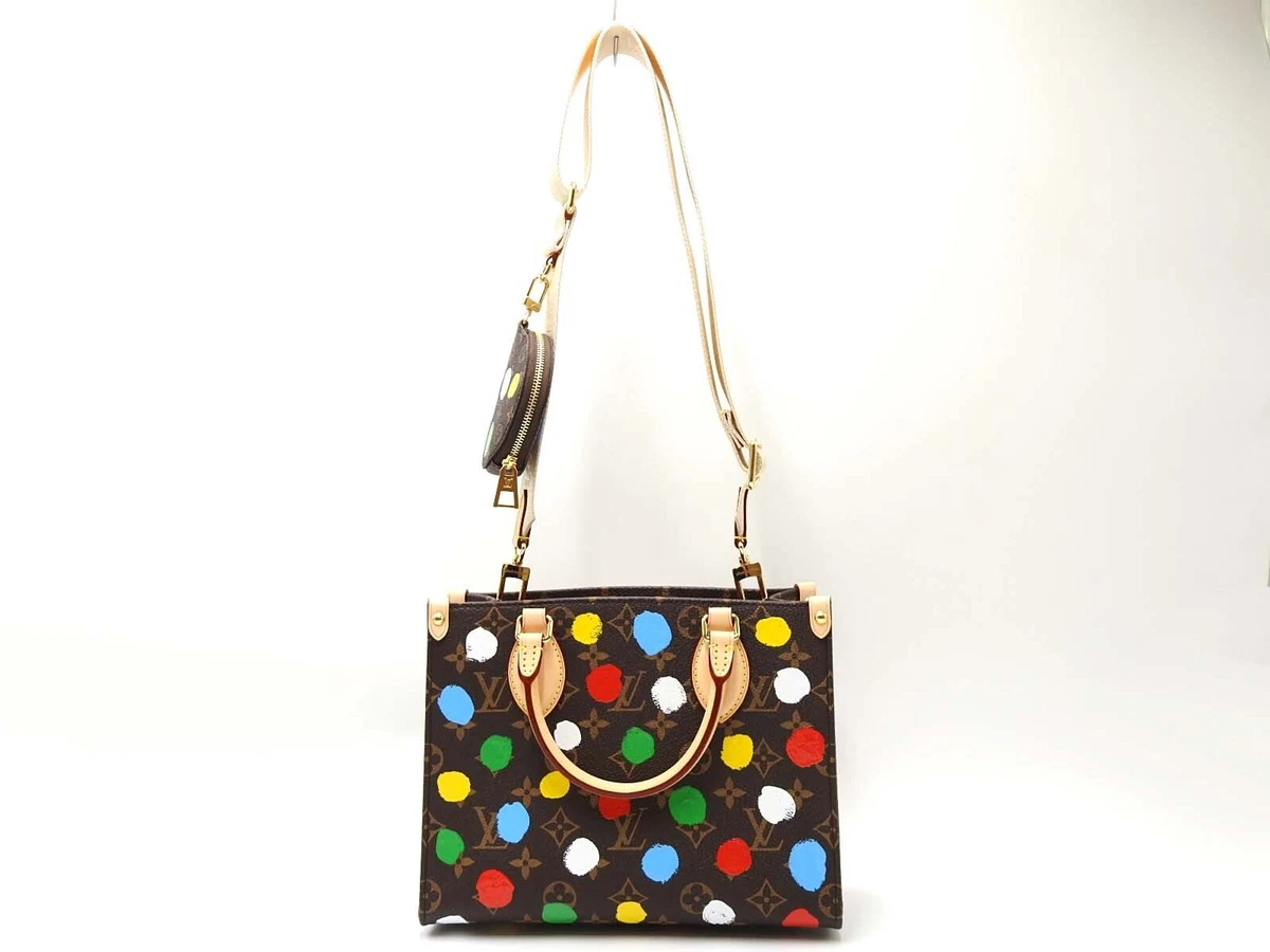 LOUIS VUITTON Painted Dot Monogram LV × YK On The Go PM Shoulder bag M46380 3840