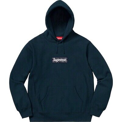 Supreme 19FW Bandana Box Logo Hooded Sweatshirt Navy L | eBay
