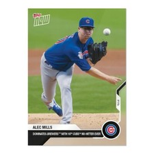Topps Alec Mills No Hitter Chicago Cubs Topps Now Card 261 PR /1,969