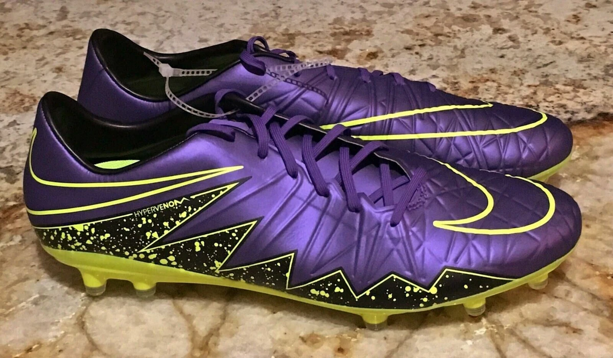 NIKE Hypervenom Phatal II Grape Volt Soccer Cleats NEW Mens 12.5 | eBay