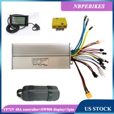 US stock：YF 72V 40A dual mode controller with SW900 display for 2000W motor