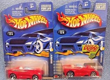 2002 Hot Wheels Collector No 124 MONOPOSTO Red w/3SP  PR5 SP Wheel Variations