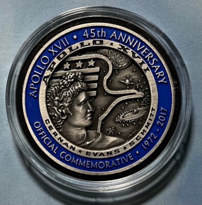APOLLO 17 FLOWN MEDAL COMMAND MODULE BLENDED COIN MEDALLION