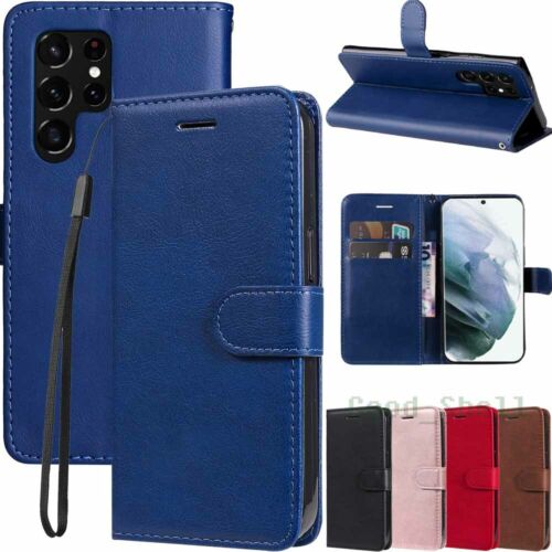 For Samsung Galaxy S23 Plus S22 S21 S20 S10 S9 S8 Flip Wallet Leather Case Cover - Picture 1 of 43