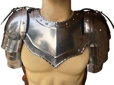 Medieval Gothic Gorget with Pauldrons Medieval Iron Gorget Shoulder Armor Costu