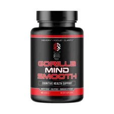 Gorilla Mind Smooth Brain Health Focus Mood Productivity No Jitters 150 Capsules