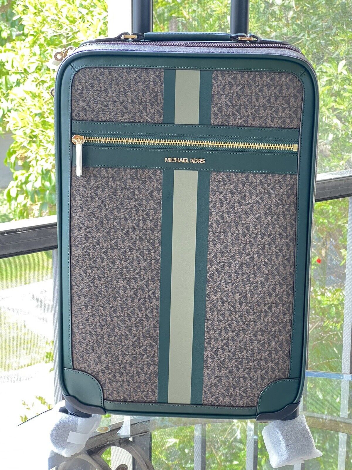 Michael Kors Rolling Travel Trolley Suitcase Carry On Bag Vacation Plane Trip MK eBay