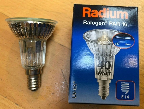 Seltene Radium 64822 Fl Halogen Halopar 16 40W Flood 40° E14 Dunstabzugshaube-image