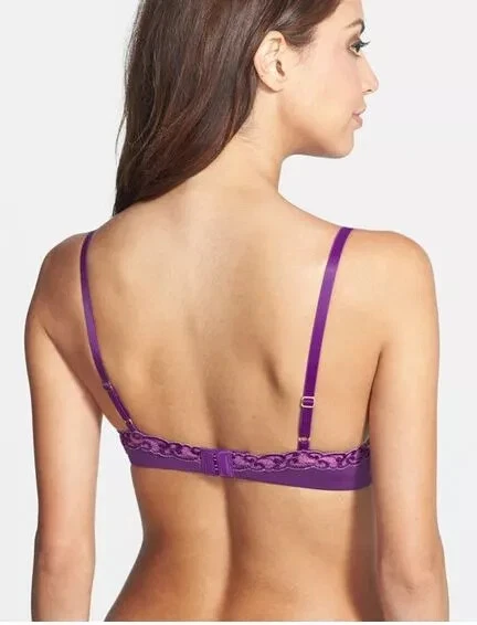 Sujetador push-up Natori L86404 para mujer púrpura puro lujo con aros talla 32D Foto 4 de 4