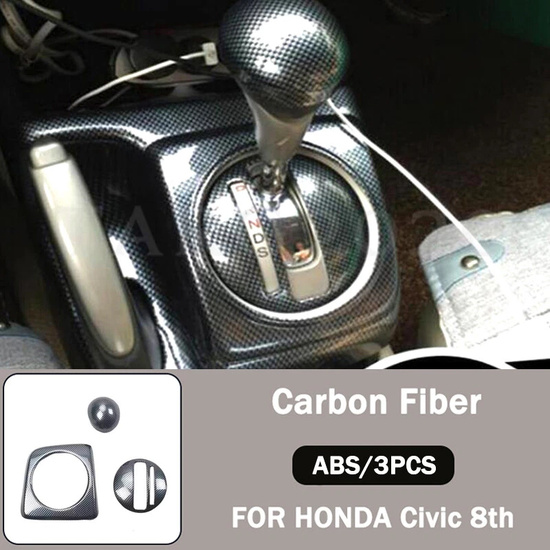 Carbon Fiber Car Gear Shift Knob Head Panel Cover Trim For Honda
