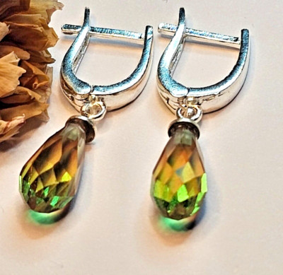 Color Change Turkish Diaspore Sultanit Earrings 925K  Silver, No US Import fees!