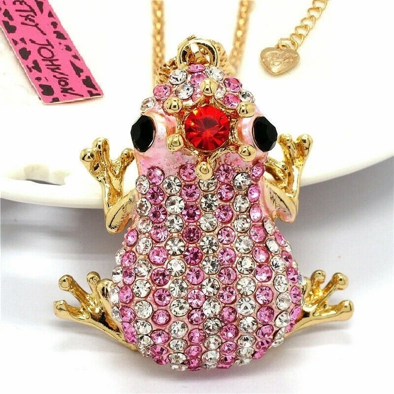Betsey johnson frog best sale necklace
