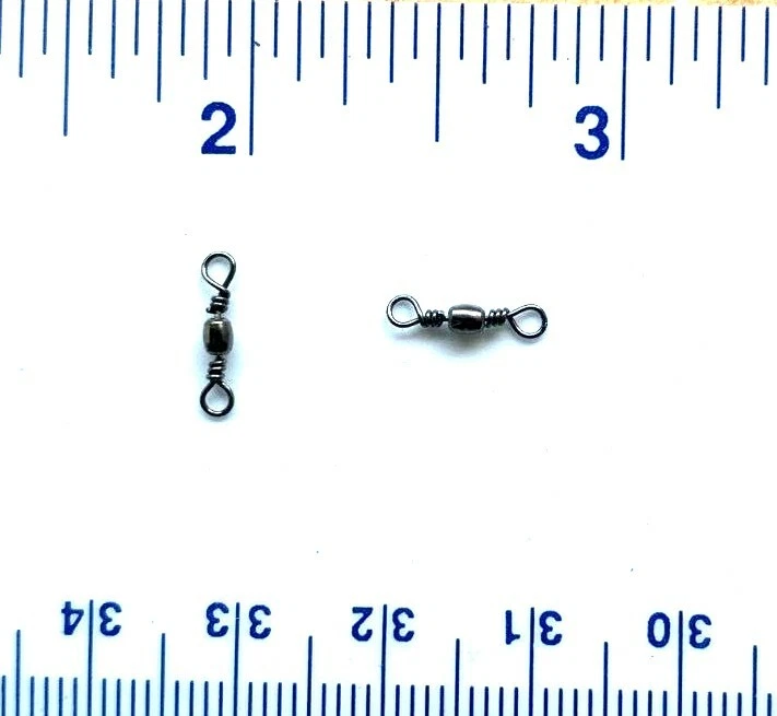 GERRY'S TACKLE 100 GT Super Strong Black Barrel Fishing Swivels Size 18 (16# Test)