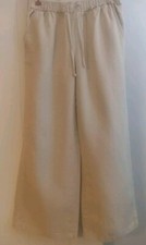 Michael Michael Kors High Waisted Tan Linen Wide Leg Pants Size 2