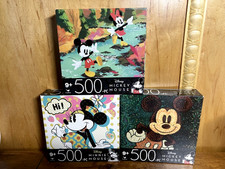 Lot of 3 Spin Master Disney Mickey/Minnie Mouse Puzzles 500 pc. ea, NIB's