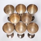 Vintage Salem Silver Plated Wine Goblets Heavy Tarnish Portugal Set Of Eight — photo 2