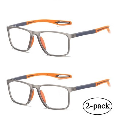 2x Herren Damen Anti-Blaulicht Eckig Lesebrille 1,0 1,5 2,0 2,5 3 3,5 4,0