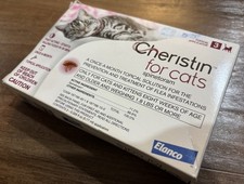 Cheristin For Cats Elanco 3 Doses Flea Treatment Prevention Topical Solution