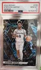 2024-25 Panini Mosaic - Rookies Stephon Castle #236 Genesis Prizm (RC) PSA 10