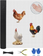 1/2 in Hardware Cloth Galvanized Wire Mesh Roll Fence Vinyl Coated Chicken Mesh