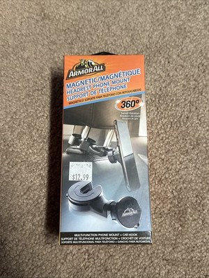 Armor All Magnetic Car Phone Holder - Back Seat Headrest Mount, Adjustable