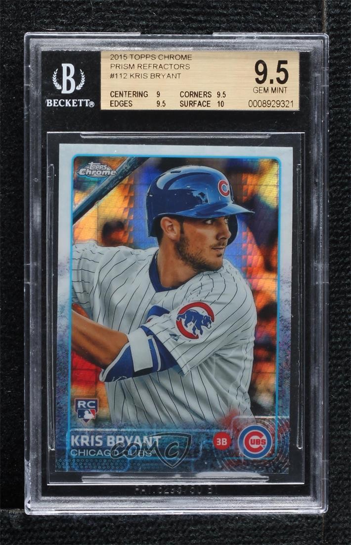 2015 Topps Chrome Prism Refractor Kris Bryant #112 BGS 9.5 GEM MINT 0d3