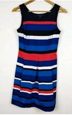 tommy hilfiger dress Red White Blue JULY 4TH VACATION Sleeveless LARGE
