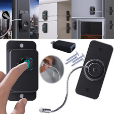 Fingerprint Refrigerator Lock Child Safety USB Backup Key for Cabinet French Dra