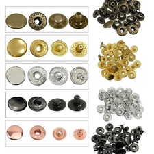 Large Press Studs Poppers Snap Fasteners Colours to Choose 12/15/17/20mm Size