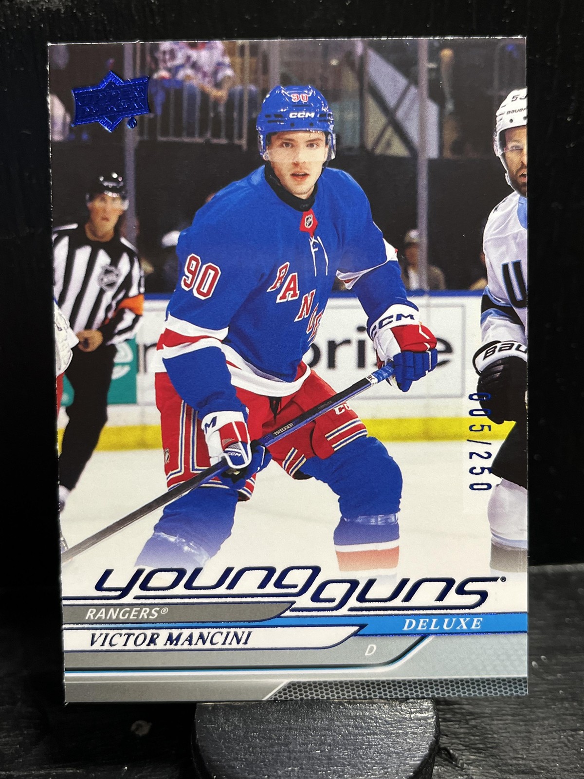 #/250 Victor Mancini #464 2024-25 Upper Deck Deluxe New York Rangers