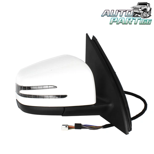 10+10 Pins Right White Mirror Heated Blind Spot For Mercedes-Benz W166 2012-2015