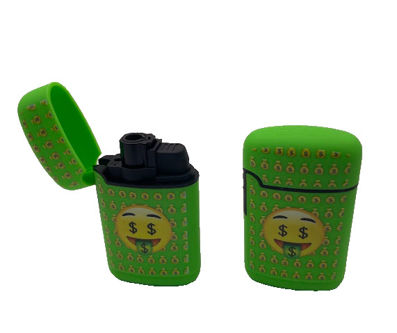 EMOJI LIGHTER | Windproof | Butane Refillable | Mixed Colors | 2X