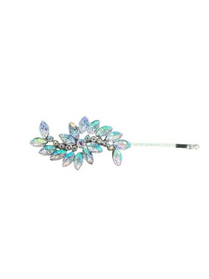 AURORA BOREALIS RHINESTONE METAL BOBBY PIN HAIR PIN BARRETTE HAIR ACCESSORY