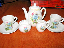 Vtg. 9 piece Child's tea set miniature porcelain