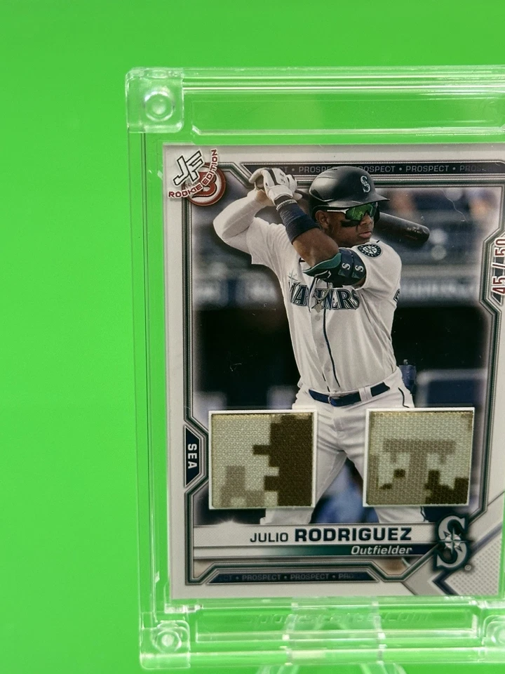 2024-25 Jersey Fusion Rookie Edition #JR19 Julio Rodriguez Dual Jersey 45/50!!! - Image 4 of 4
