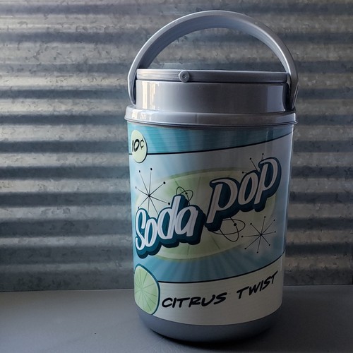 Picnic Time Brand 4 Lltrs Mini 6-Can Cooler Citrus Soda Pop Design 11.5" T 7" W