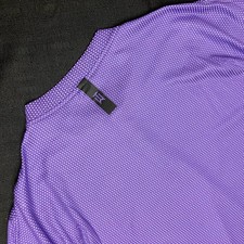 Nike Golf Tiger Woods ADV Dri Fit Mock Blade Polo CU9524 599 Violet Frost Sz M
